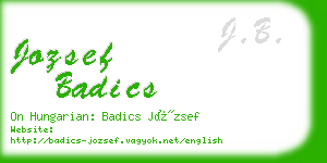 jozsef badics business card